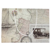 ヴィンテージ旅行 ラージペーパーバッグ (裏面)