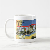 ヴィンテージ旅行、ルイジアナ湾からの挨拶 コーヒーマグカップ (左)