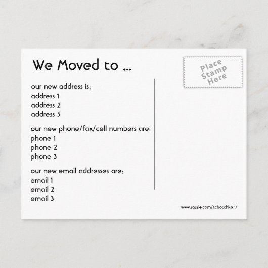 ヴィンテージ旅行，ルイジアナ，住所の変更 案内ポストカード (裏面)