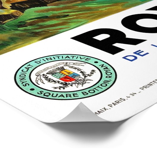 ヴィンテージ旅行 – ロイアン – フランスのポスター ポスター (角)