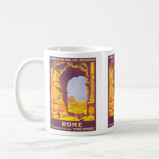 ヴィンテージ旅行、ローマのコリセウムイタリアンイタリア コーヒーマグカップ (左)