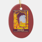 ヴィンテージ旅行、ローマのコリセウムイタリアンイタリア セラミックオーナメント (裏面)
