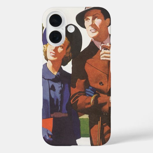 ヴィンテージ旅行、休暇中の観光客 Case-Mate iPhoneケース (裏面)