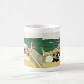 ヴィンテージ旅行、国のコンバーチブルカー コーヒーマグカップ (中央)