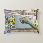 ヴィンテージ旅行、有名なニューヨーク市ランドマーク アクセントクッション (正面)