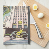 ヴィンテージ旅行、有名なニューヨーク市ランドマーク キッチンタオル (四つ折り)