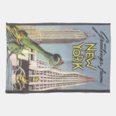 ヴィンテージ旅行、有名なニューヨーク市ランドマーク キッチンタオル (横)