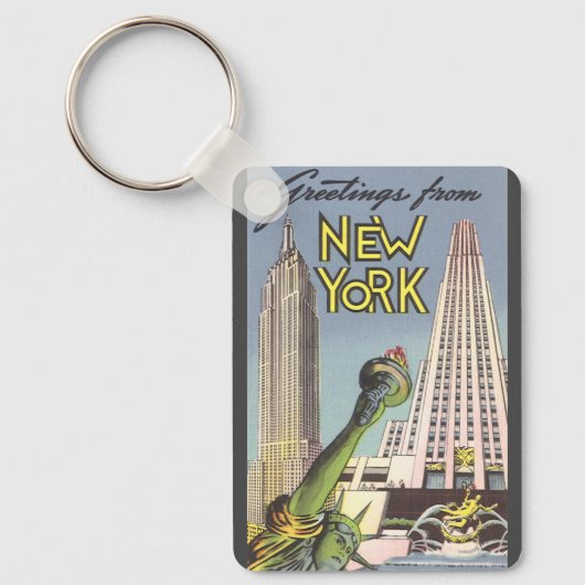ヴィンテージ旅行、有名なニューヨーク市ランドマーク キーホルダー (正面)
