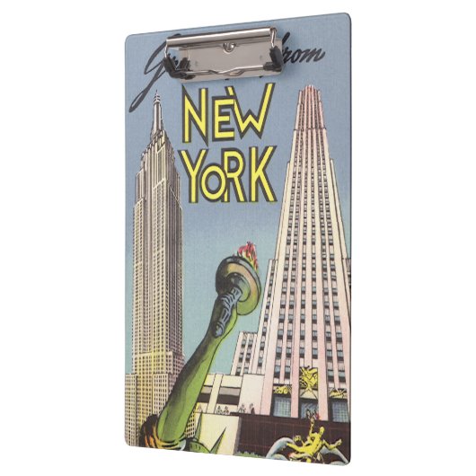 ヴィンテージ旅行、有名なニューヨーク市ランドマーク クリップボード (左)