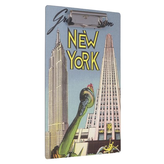 ヴィンテージ旅行、有名なニューヨーク市ランドマーク クリップボード (右)
