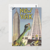 ヴィンテージ旅行、有名なニューヨーク市ランドマーク ポストカード (正面/裏面)