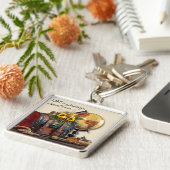 ヴィンテージ旅行 |生命は旅キーチェーン キーホルダー (側面)