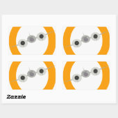 ヴィンテージ旅行 長方形シール (シート)