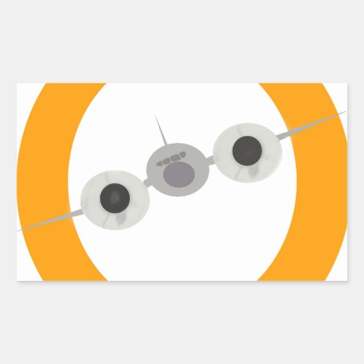 ヴィンテージ旅行 長方形シール (正面)