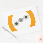 ヴィンテージ旅行 長方形シール (封筒)