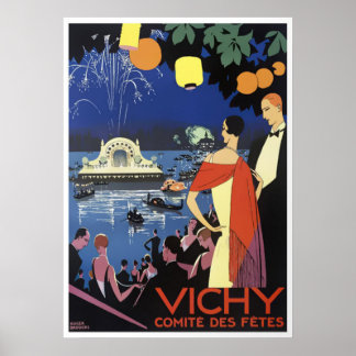 ヴィンテージ旅行 – Vichy – フランスのポスター ポスター