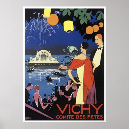 ヴィンテージ旅行 – Vichy – フランスのポスター ポスター (正面)
