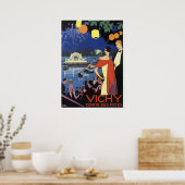 ヴィンテージ旅行 – Vichy – フランスのポスター ポスター (キッチン)