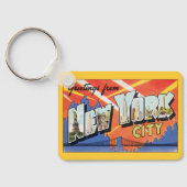 ヴィンテージ旅行NYC、ニューヨーク市からの挨拶 キーホルダー (裏面)