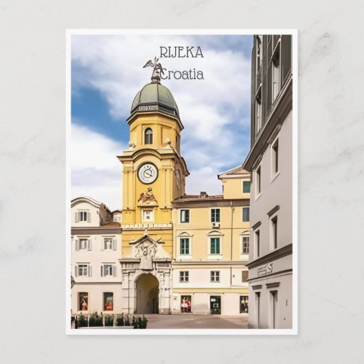 ヴィンテージ旅行Rijekaクロアチアコストレナオパティヤ ポストカード (正面)