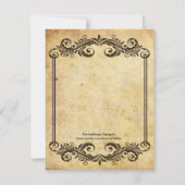 ヴィンテージ旋回リハーサルディナー招待状 招待状 (裏面)