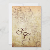 ヴィンテージ旋回/パフェイクルチメント結婚式招待状 招待状 (正面)