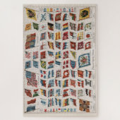 ヴィンテージ旗の世界イラストレーション(1892年) ジグソーパズル (縦)