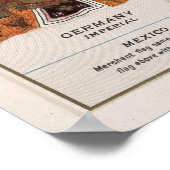 ヴィンテージ旗の世界イラストレーション(1892年) ポスター (角)