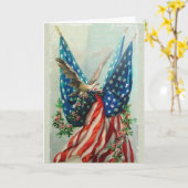 ヴィンテージ旗 カード (黄色い花)