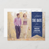 ヴィンテージ旗 |セーブ・ザ・デート案内 案内ポストカード (正面/裏面)