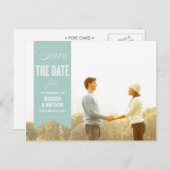 ヴィンテージ旗 |セーブ・ザ・デート案内 案内ポストカード (正面/裏面)