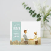 ヴィンテージ旗 |セーブ・ザ・デート案内 案内ポストカード (スタンド正面)