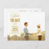 ヴィンテージ旗 |セーブ・ザ・デート案内 案内ポストカード (正面/裏面)