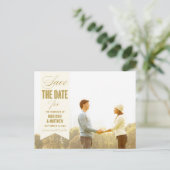 ヴィンテージ旗 |セーブ・ザ・デート案内 案内ポストカード (スタンド正面)