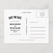 ヴィンテージ旗 |セーブ・ザ・デート案内 案内ポストカード (裏面)