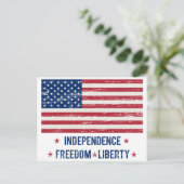 ヴィンテージ旗 ポストカード (スタンド正面)