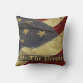 ヴィンテージ旗、我々人の枕 クッション (裏面)