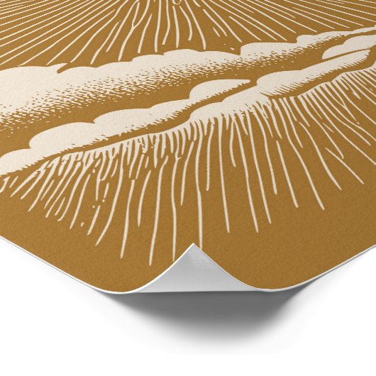 ヴィンテージ日が差すことシアルボホ自然インスパイア- ポスター (角)