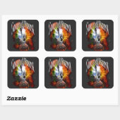 ヴィンテージ日が差すこと音楽 スクエアシール (シート)