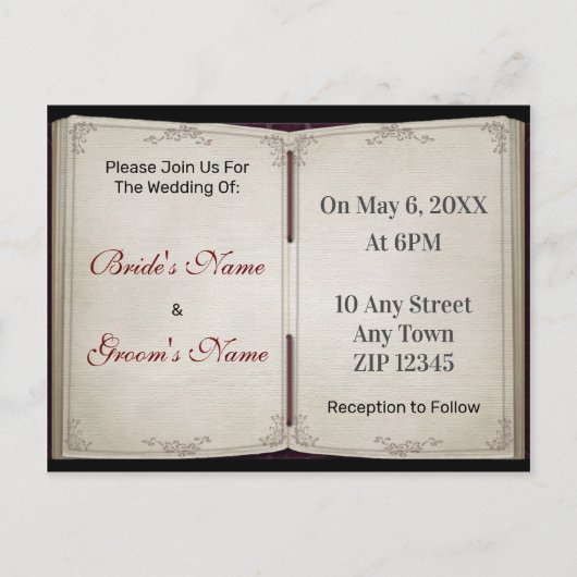 ヴィンテージ日ビクトリアン誌スクラップブ結婚ックズ インビテーションポストカード (正面)