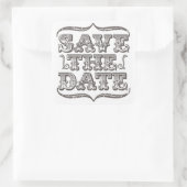 ヴィンテージ日付の保存タイポグラフィホワイトシール スクエアシール (バッグ)