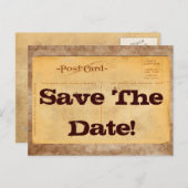 ヴィンテージ日付を保存！インビテーションポストカード 案内ポストカード (正面/裏面)