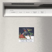 ヴィンテージ日付を保存！ロマンチックなクリスマスの愛 マグネット (インサイチュ (食洗機))