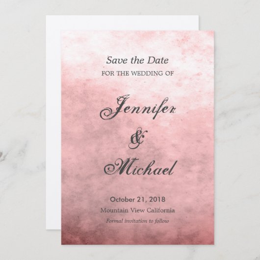 ヴィンテージ日付結婚の保存ユニーククラシカル セーブザデート (正面/裏面)