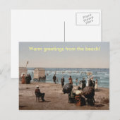 ヴィンテージ日光浴ビーチ ポストカード (正面/裏面)