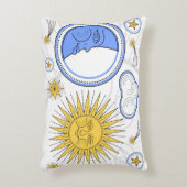 ヴィンテージ日曜日および月 アクセントクッション (正面(垂直))
