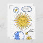 ヴィンテージ日曜日および月 案内ポストカード (正面/裏面)