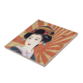 ヴィンテージ日曜日は日本のな芸者のレトロを放射します タイル (側面)