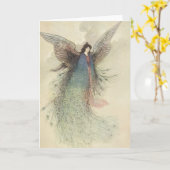 ヴィンテージ日本のおとぎ話、月の乙女 カード (黄色い花)