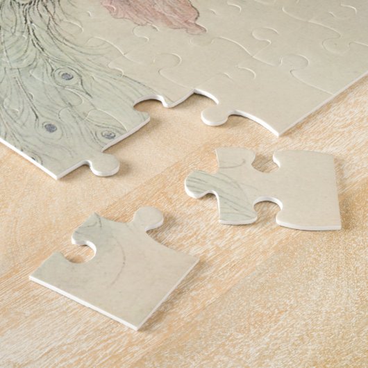 ヴィンテージ日本のおとぎ話、月の乙女 ジグソーパズル (側面)